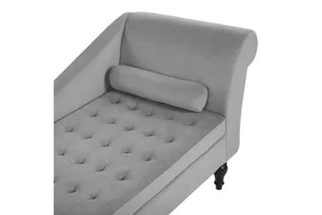 Schäslong Beliani Pessac Beige, svart, Högervänd Light grey Right-faced - Møbler - Sofaer - Modulsofaer - Andre moduler til modulsofa