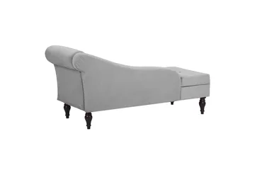 Schäslong Beliani Pessac Beige, svart, Högervänd Light grey Right-faced - Møbler - Sofaer - Modulsofaer - Andre moduler til modulsofa