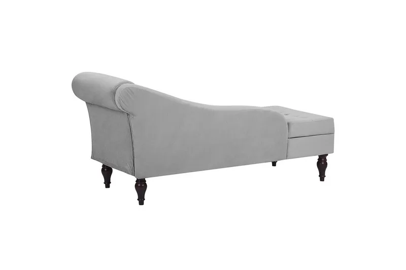 Schäslong Beliani Pessac Beige, svart, Högervänd Light grey Right-faced - Møbler - Sofaer - Modulsofaer - Andre moduler til modulsofa