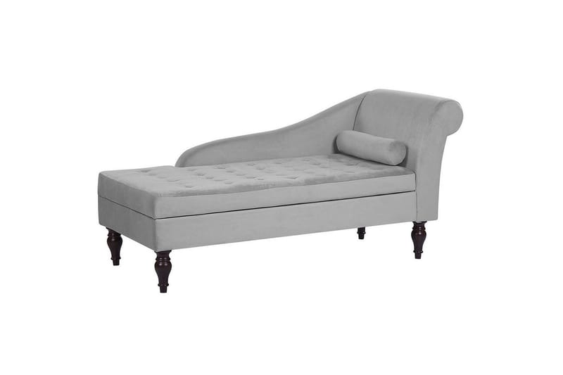 Schäslong Beliani Pessac Beige, svart, Högervänd Light grey Right-faced - Møbler - Sofaer - Modulsofaer - Andre moduler til modulsofa