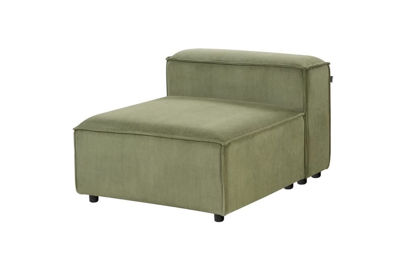 Sittsektion Beliani Ardal Beige, svart, Polyester Green - Grøn - Møbler - Sofaer - Modulsofaer - Midtermodul