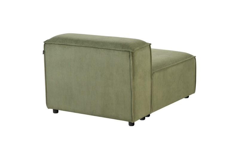 Sittsektion Beliani Ardal Beige, svart, Polyester Green - Grøn - Møbler - Sofaer - Modulsofaer - Midtermodul