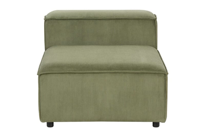Sittsektion Beliani Ardal Beige, svart, Polyester Green - Grøn - Møbler - Sofaer - Modulsofaer - Midtermodul