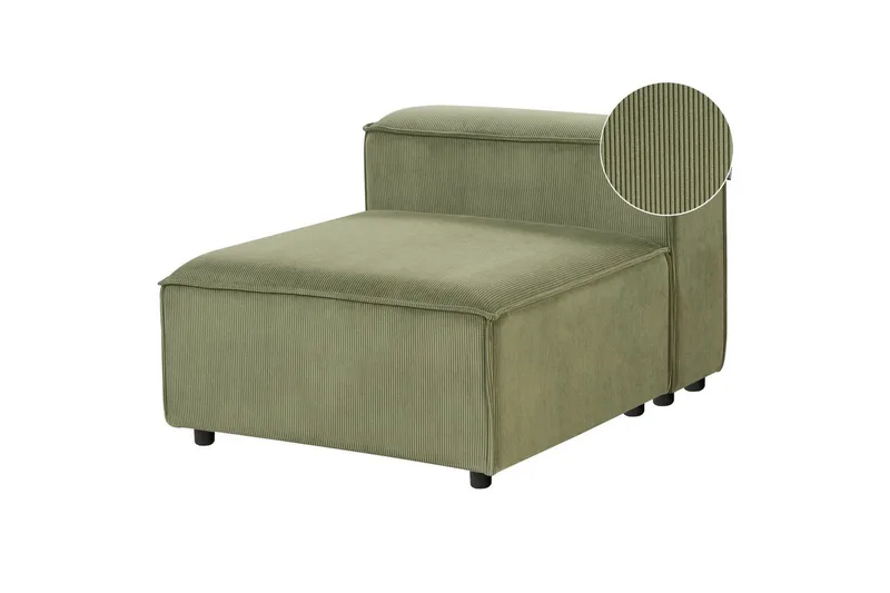 Sittsektion Beliani Ardal Beige, svart, Polyester Green, Grøn