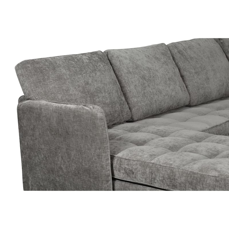 U-formet sofa Loft24 Lindhus Grå Chenille - Grå - Møbler - Sofaer - Modulsofaer - Komplet modulsofa