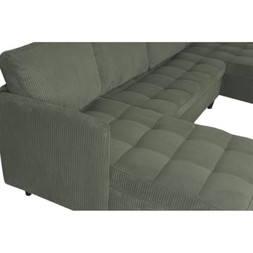 U-formet sofa Loft24 Lindhus Grøn Fløjl - Grøn - Møbler - Sofaer - Modulsofaer - Komplet modulsofa