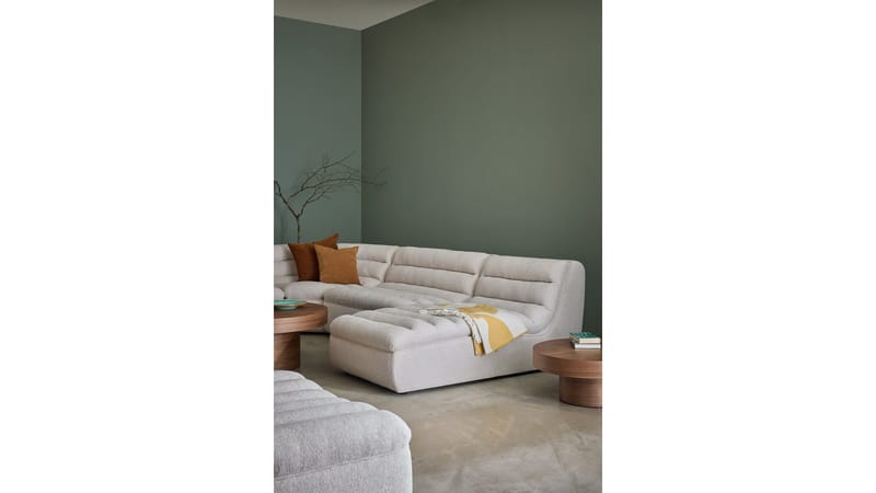 Valdoro chaiselong i stof 168 cm - Beige - Møbler - Sofaer - Modulsofaer - Andre moduler til modulsofa