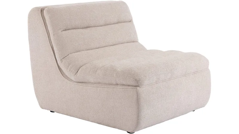 Valdoro midtermodul i stof 87 cm, Beige