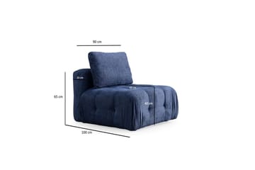 Yvara Mittmodul 90 cm - Marineblå - Møbler - Sofaer - Modulsofaer - Midtermodul