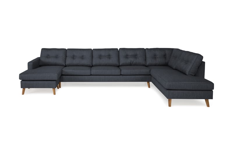 Monroe U-sofa Large med Chaiselong Venstre - Mørkeblå - U Sofa