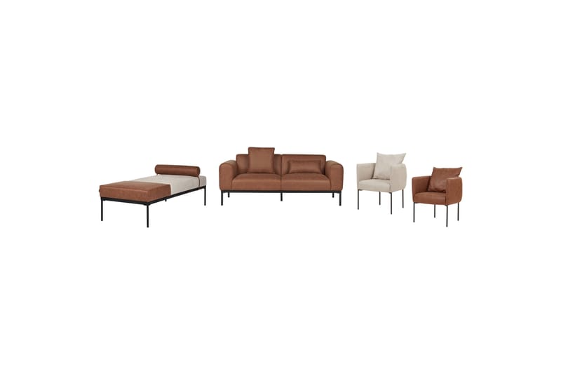 Naklund Sofa 2-personers - Brun/Sort - Møbler - Sofaer - 2 personers sofa