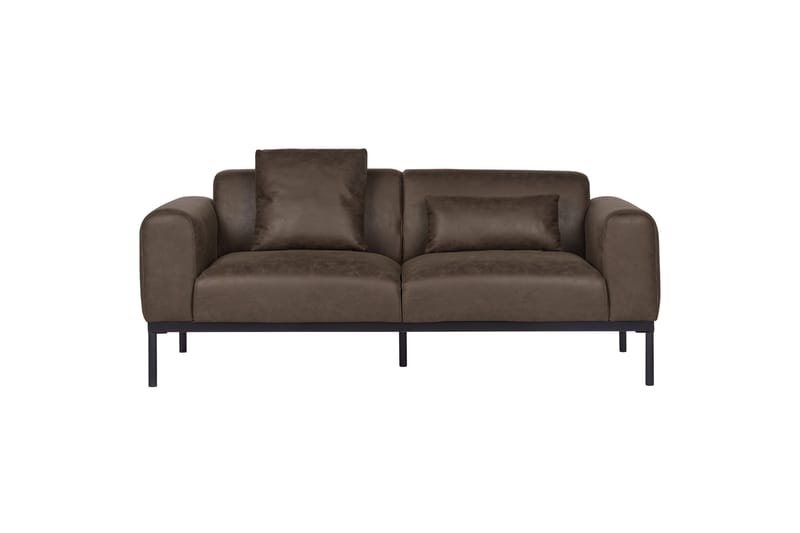 Naklund Sofa 2-personers - Brun/Sort - Møbler - Sofaer - Lædersofaer