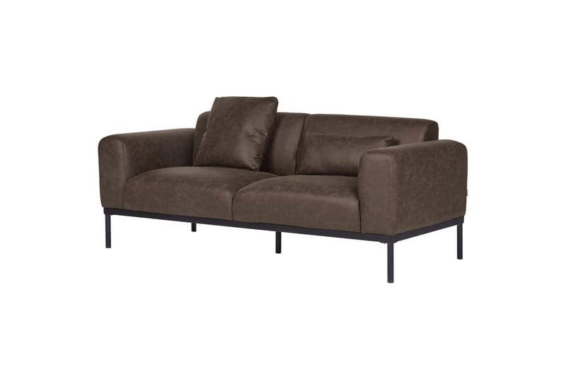 Naklund Sofa 2-personers - Brun/Sort - Møbler - Sofaer - Lædersofaer