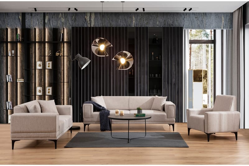 Naoko 3-Pers. Sofa - Lysebrun - Møbler - Sofaer - 2 personers sofa