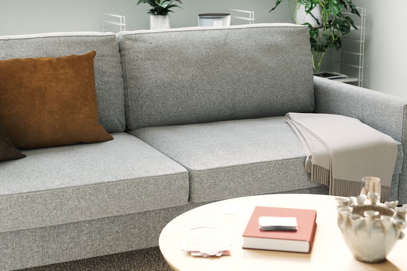 Nevada 3-personers Stofsofa - Grå - Møbler - Sofaer - 3 personers sofa