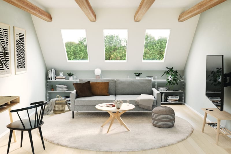 Nevada 3-personers Stofsofa - Grå - Møbler - Sofaer - 3 personers sofa