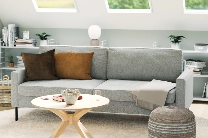 Nevada 3-personers Stofsofa - Grå - Møbler - Sofaer - 3 personers sofa