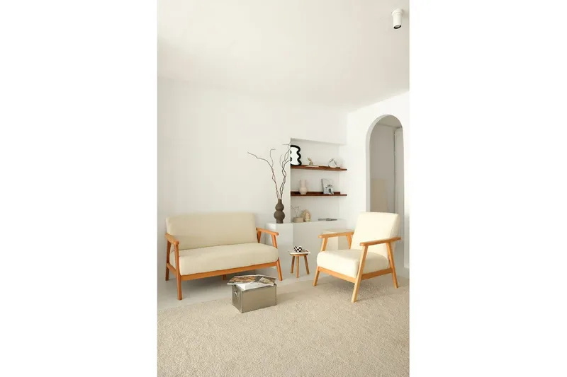 Neyros Sofa 2-sits - Hvid - Møbler - Sofaer - Velour sofaer