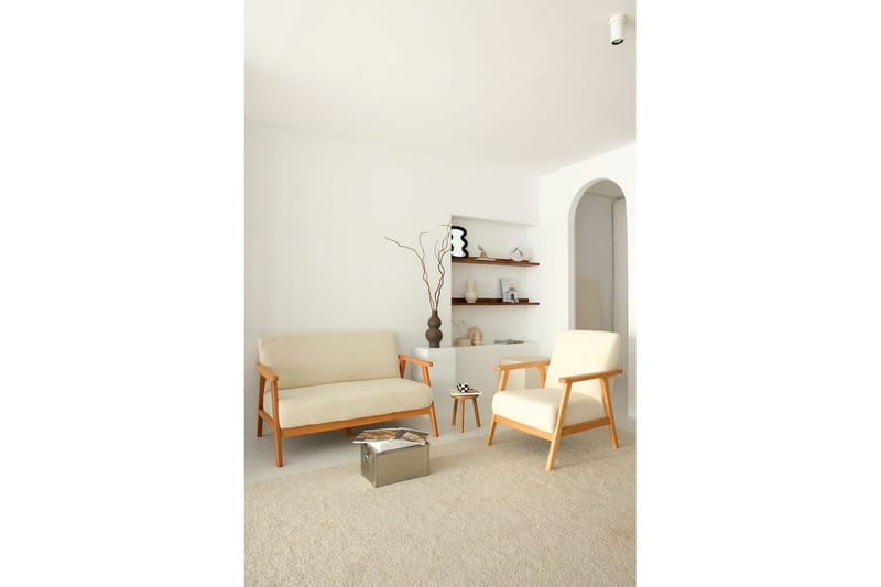 Neyros Sofa 2-sits - Hvid - Møbler - Sofaer - Velour sofaer