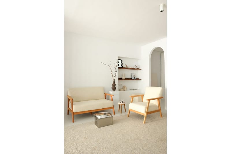 Neyros Sofa 2-sits - Hvid - Møbler - Sofaer - Velour sofaer