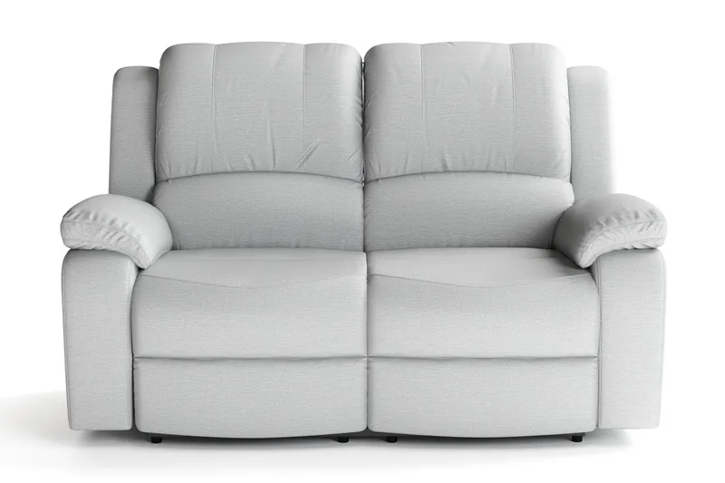 Norbo Lille Recliner Sofa - Fällbar sofa 2-personers - Biografsofa i stof - Lysegrå - Møbler - Sofaer - Recliner sofaer - 2 personers biografsofa & reclinersofa