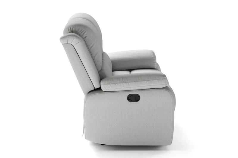 Norbo Lille Recliner Sofa - Fällbar sofa 2-personers - Biografsofa i stof - Lysegrå - Møbler - Sofaer - Recliner sofaer - 2 personers biografsofa & reclinersofa