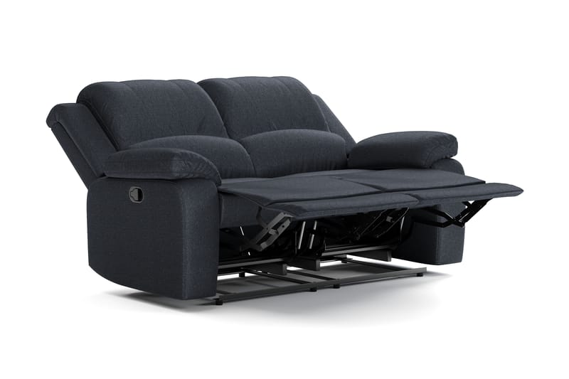 Norbo Lille Recliner Sofa - Fällbar sofa 2-personers - Biografsofa i stof - Sort - Møbler - Sofaer - Recliner sofaer - 2 personers biografsofa & reclinersofa