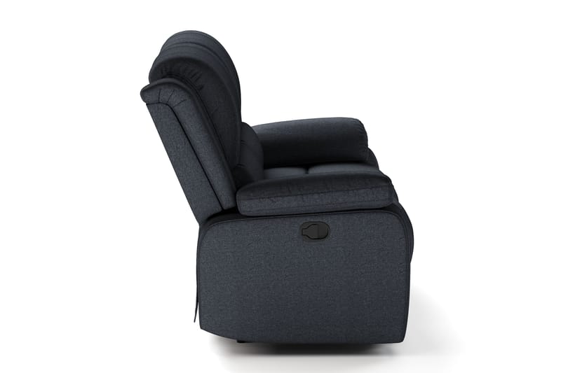 Norbo Lille Recliner Sofa - Fällbar sofa 2-personers - Biografsofa i stof - Sort - Møbler - Sofaer - Recliner sofaer - 2 personers biografsofa & reclinersofa