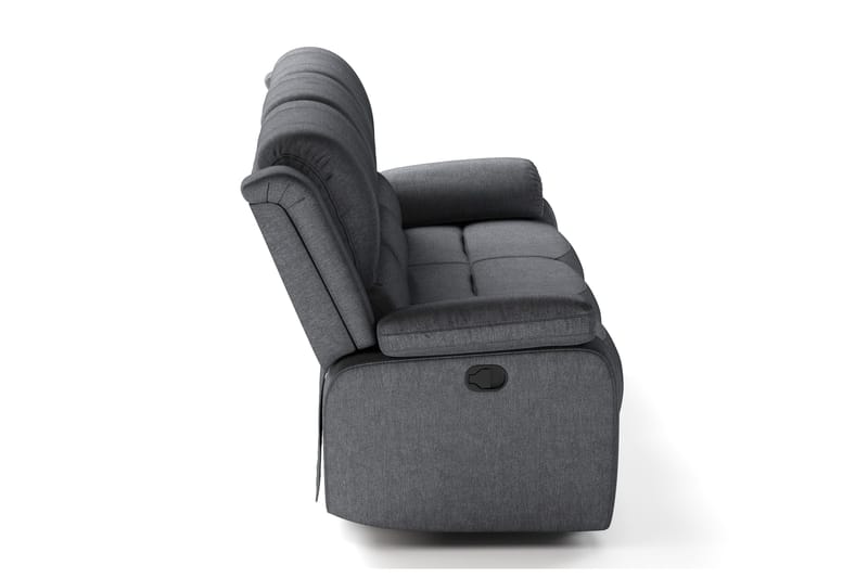 Norbo Recliner Sofa - Fällbar sofa 3-personers - Biografsofa i stof - Mørkegrå - Møbler - Sofaer - 3 personers sofa