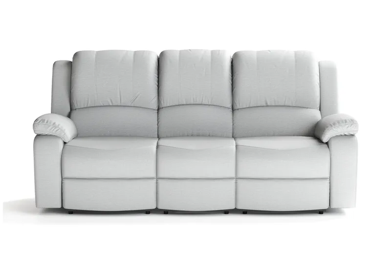 Norbo Recliner Sofa - Fällbar sofa 3-personers - Biografsofa i stof - Lysegrå - Møbler - Sofaer - 3 personers sofa