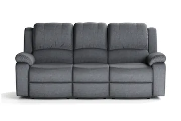 Norbo Recliner Sofa - Fällbar sofa 3-personers - Biografsofa i stof - Mørkegrå - Møbler - Sofaer - 3 personers sofa