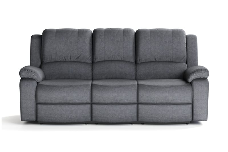 Norbo Recliner Sofa - Fällbar sofa 3-personers - Biografsofa i stof - Mørkegrå - Møbler - Sofaer - 3 personers sofa