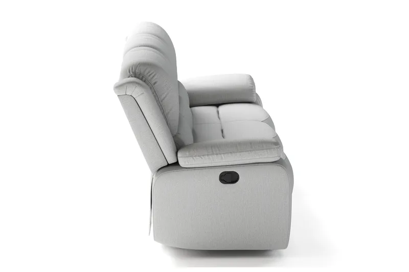 Norbo Recliner Sofa - Fällbar sofa 3-personers - Biografsofa i stof - Lysegrå - Møbler - Sofaer - 3 personers sofa