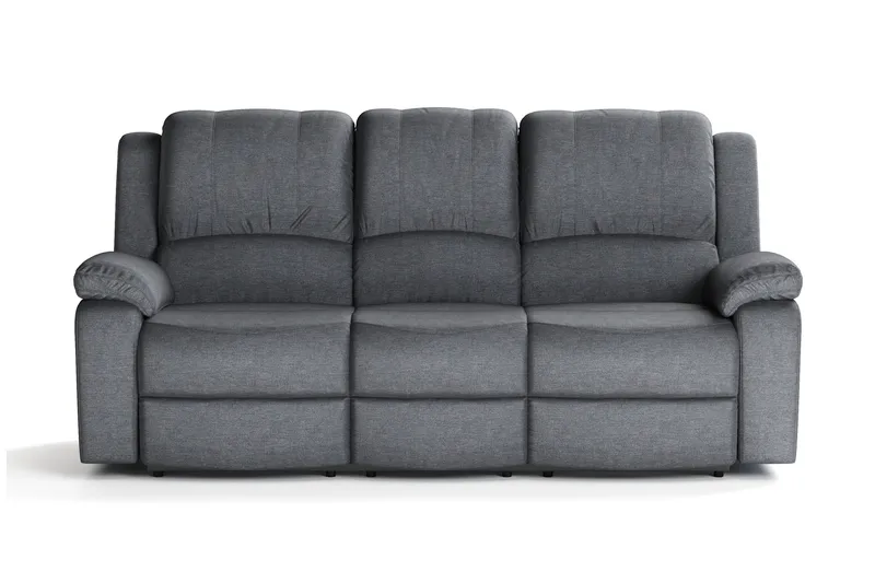 Norbo Recliner Sofa Gruppe 3+1 - Fällbar sofa lænestol - Biografsofa i Stof - Mørkegrå - Møbler - Sofaer - Sofagrupper