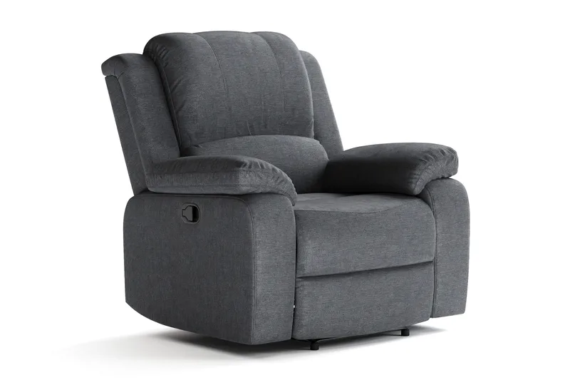 Norbo Recliner Sofa Gruppe 3+1 - Fällbar sofa lænestol - Biografsofa i Stof - Mørkegrå - Møbler - Sofaer - Sofagrupper