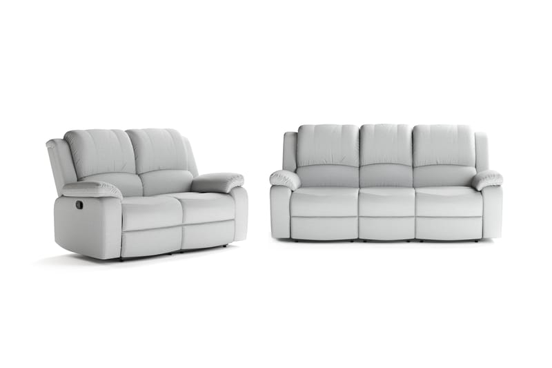 Norbo Recliner Sofa Gruppe 3+2 - Fällbar sofa lænestol - Biografsofa i Stof - Grå - Møbler - Sofaer - Sofagrupper