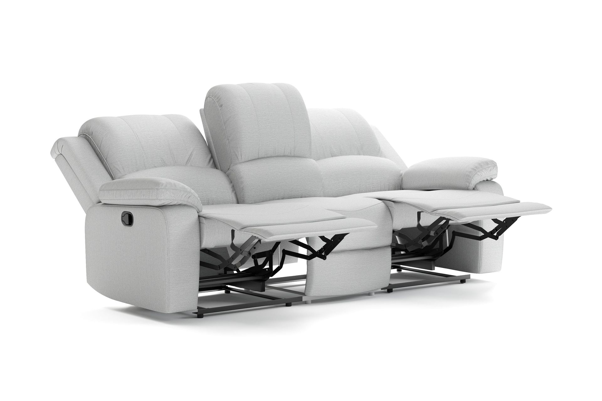Norbo Recliner Sofa Gruppe 3+2 - Fällbar sofa lænestol - Biografsofa i Stof - Grå - Møbler - Sofaer - Sofagrupper