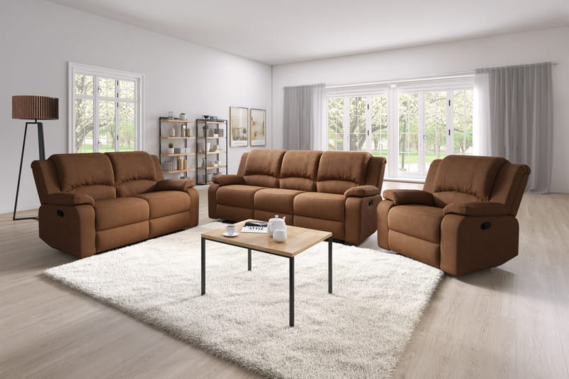 Norbo reclinersofa 3-personers - Brun - 3 personers sofa - 3 personers biograsofa & reclinersofa - Recliner sofaer