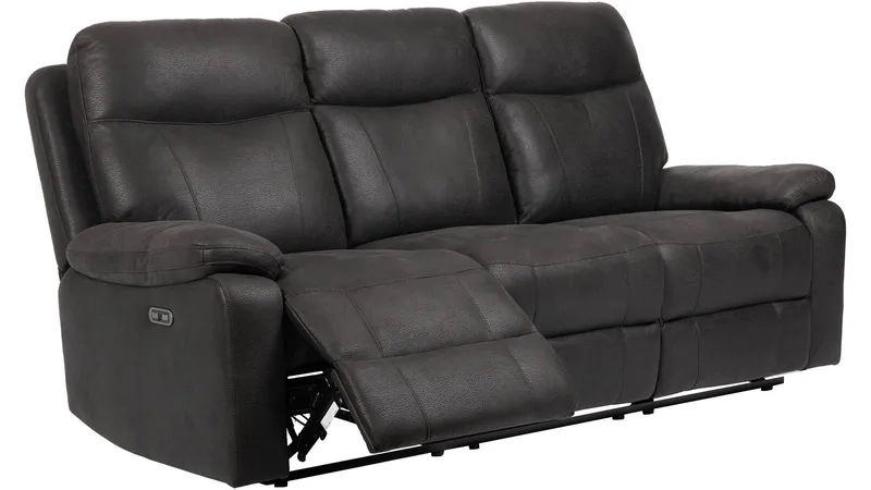 Norvian reclinersofa 3-personers elektrisk, Sort