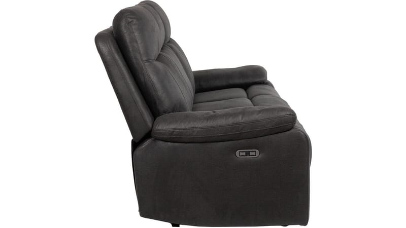 Norvian reclinersofa 3-personers elektrisk - Sort - Møbler - Sofaer - Recliner sofaer