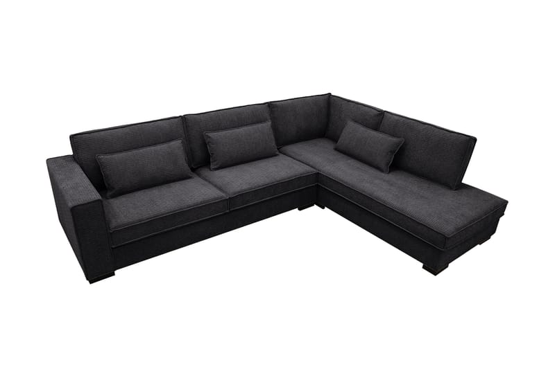 Nova 4-personers Højrevendt L-formet Chaiselongsofa i Manchester - Grå - Møbler - Sofaer - Sofa med chaiselong