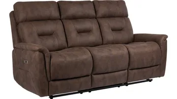 Novira 3-personers reclinersofa elektrisk - Brun - Møbler - Sofaer - 3 personers sofa