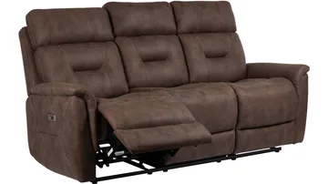 Novira 3-personers reclinersofa elektrisk - Brun - Møbler - Sofaer - 3 personers sofa