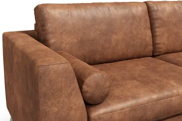 Ocean Lyx 3-personers Sofa i Kunstlæder - Brun - Møbler - Sofaer - Lædersofaer