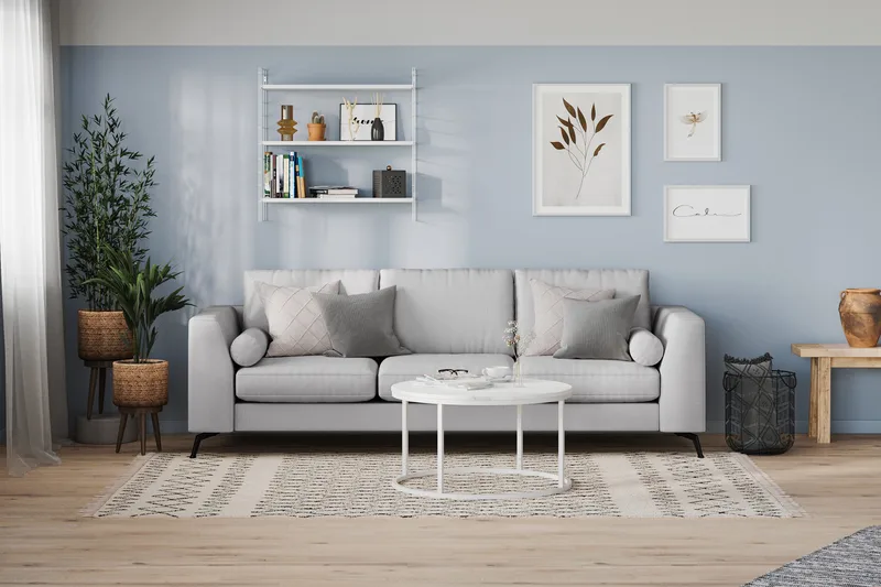 Ocean Lyx 3-personers Stofsofa - Grå - Møbler - Sofaer - 4 personers sofa