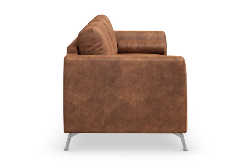 Ocean Lyx 3-personers Sofa i Kunstlæder - Brun - Møbler - Sofaer - Lædersofaer