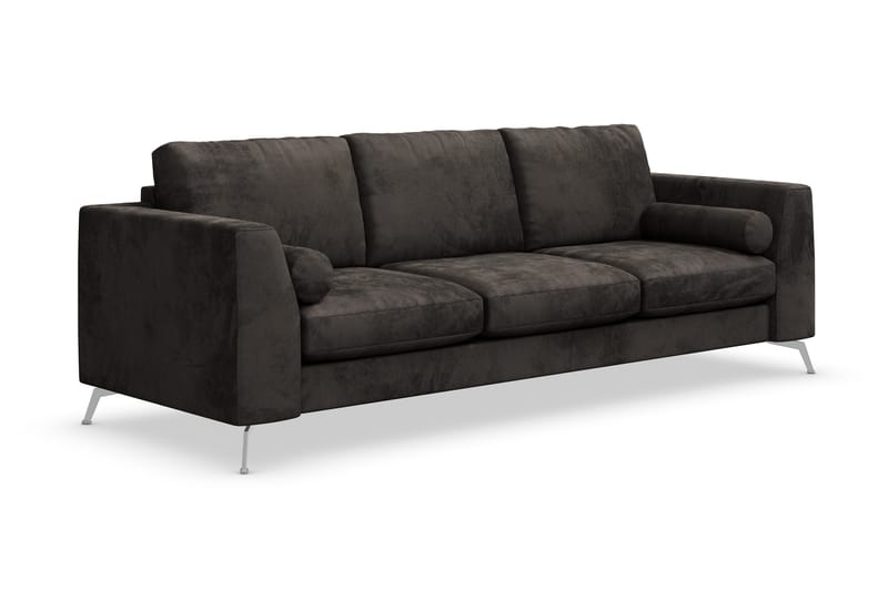 Ocean Lyx 3-personers Fløjlssofa - Mørkegrå - Møbler - Sofaer - Velour sofaer