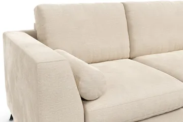 Ocean Lyx 3-personers Fløjlssofa med Nakkeruller - Beige - Møbler - Sofaer - Velour sofaer