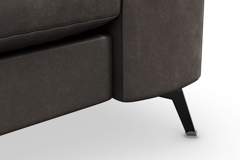 Ocean Lyx 3-personers Sofa i Kunstlæder - Mørkegrå - Møbler - Sofaer - Lædersofaer