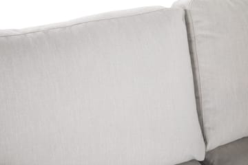 Ocean Lyx 3-personers Sofa med Nakkeruller 222 cm i Stof - Beige|Hvid|Grå - Møbler - Sofaer - 3 personers sofa